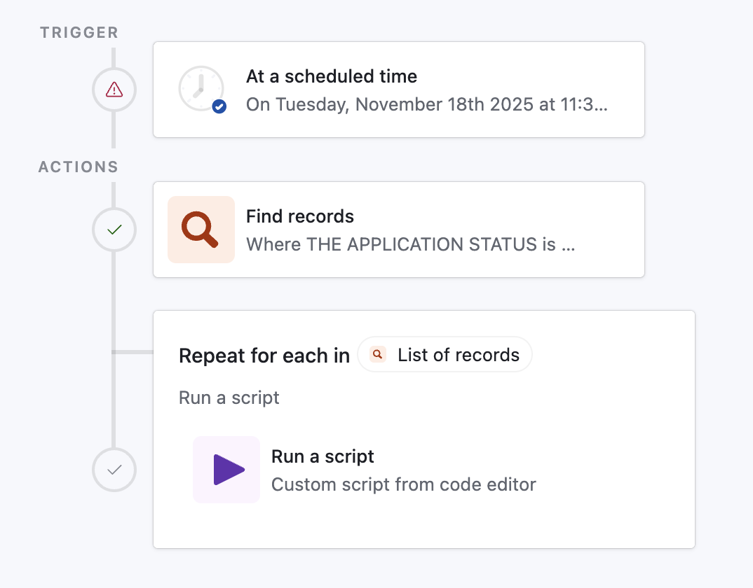 Airtable 'run a script' option for each accepted person in the table