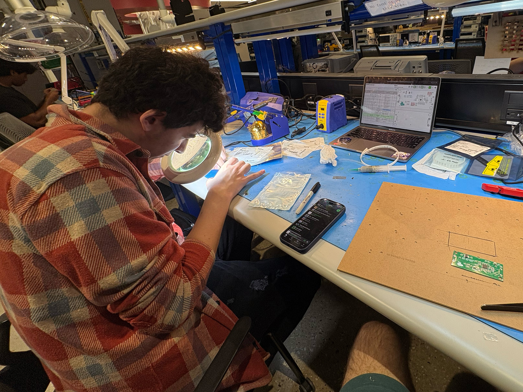 Me, placing components onto a PCB